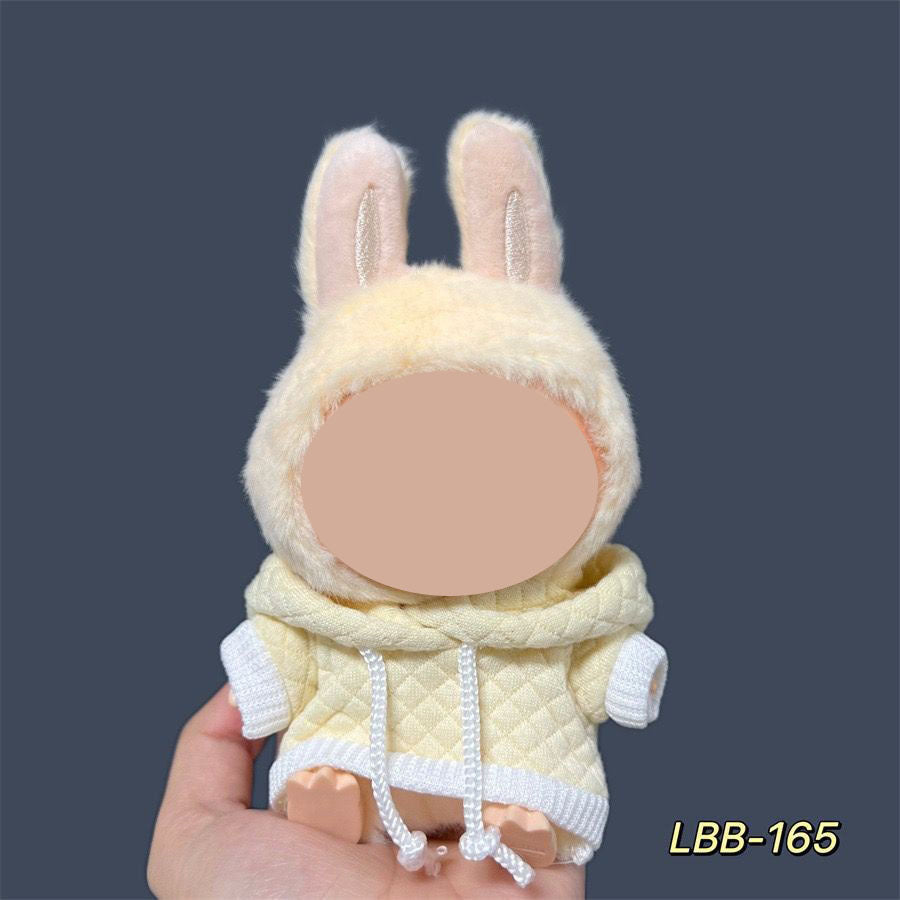 17cm labubu first generation wearable baby clothes, second and third generation Labubu blind box pendant baby clothes decoration set