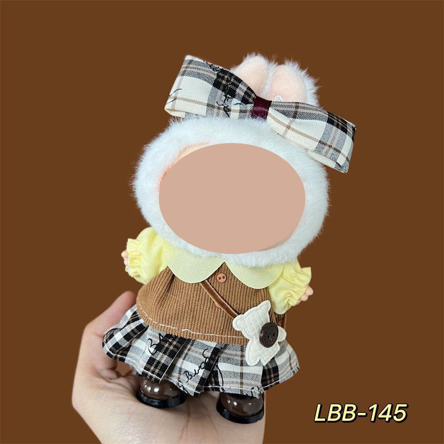 17cm labubu first generation wearable baby clothes, second and third generation Labubu blind box pendant baby clothes decoration set
