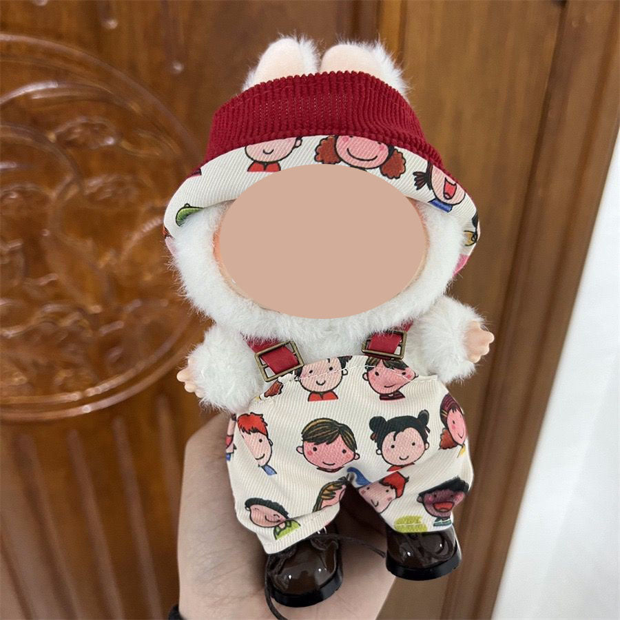 17cm labubu first generation wearable baby clothes, second and third generation Labubu blind box pendant baby clothes decoration set