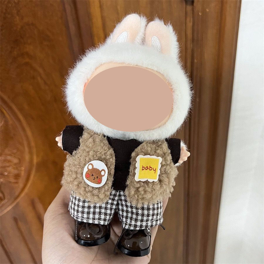 17cm labubu first generation wearable baby clothes, second and third generation Labubu blind box pendant baby clothes decoration set