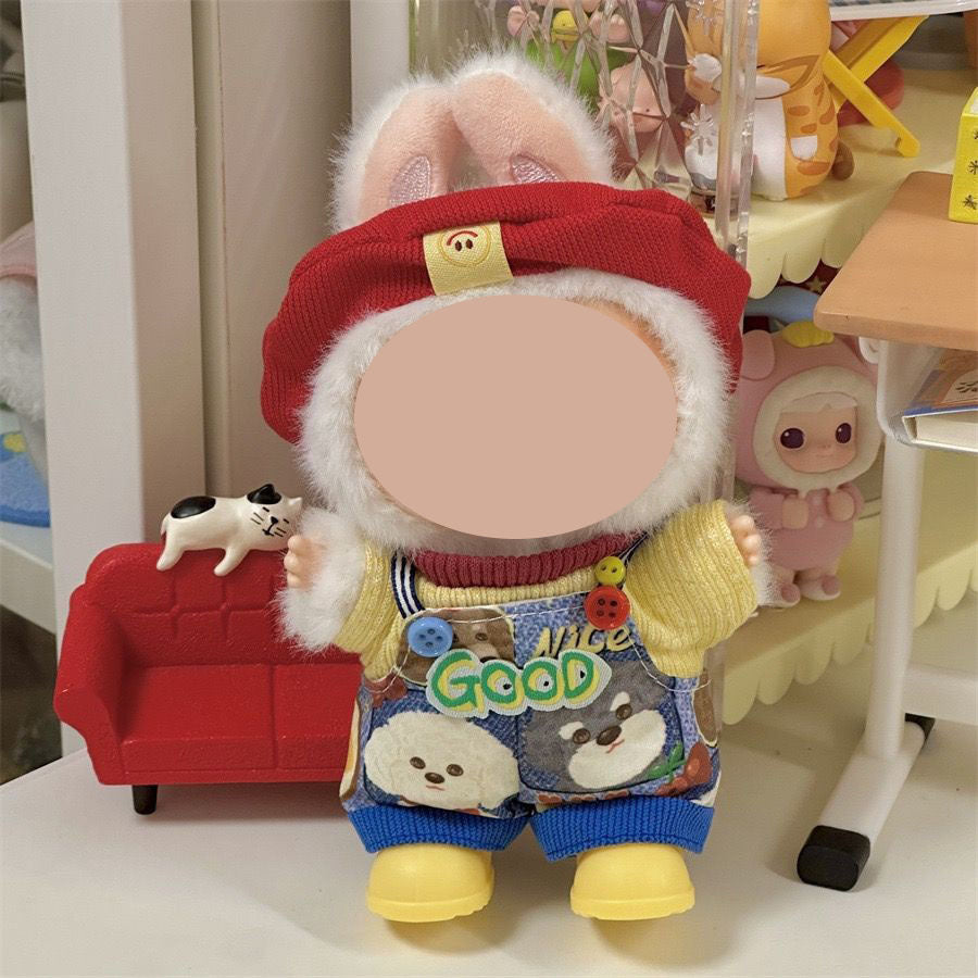 17cm labubu first generation wearable baby clothes, second and third generation Labubu blind box pendant baby clothes decoration set