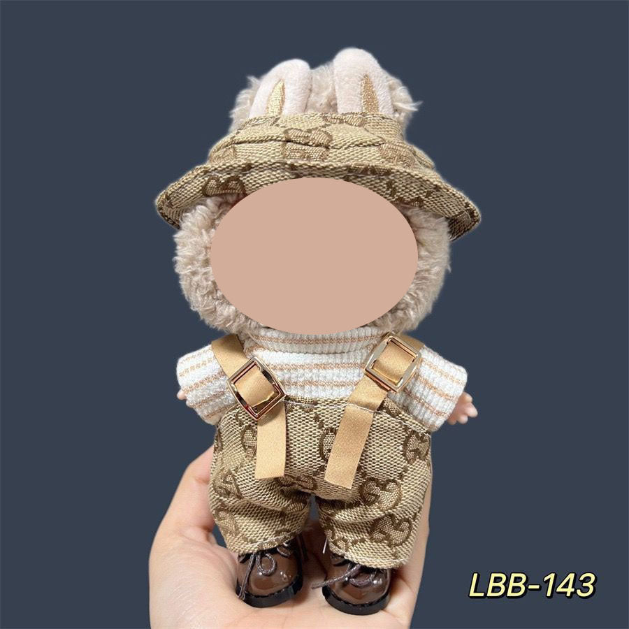 17cm labubu first generation wearable baby clothes, second and third generation Labubu blind box pendant baby clothes decoration set
