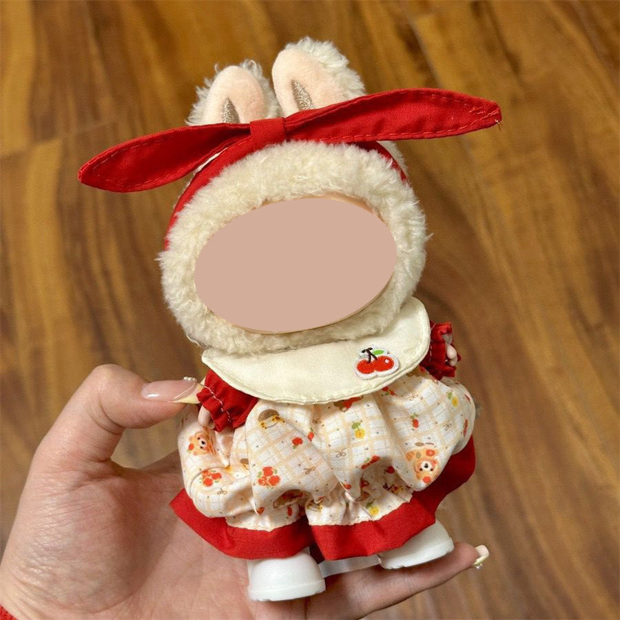 17cm labubu first generation wearable baby clothes, second and third generation Labubu blind box pendant baby clothes decoration set