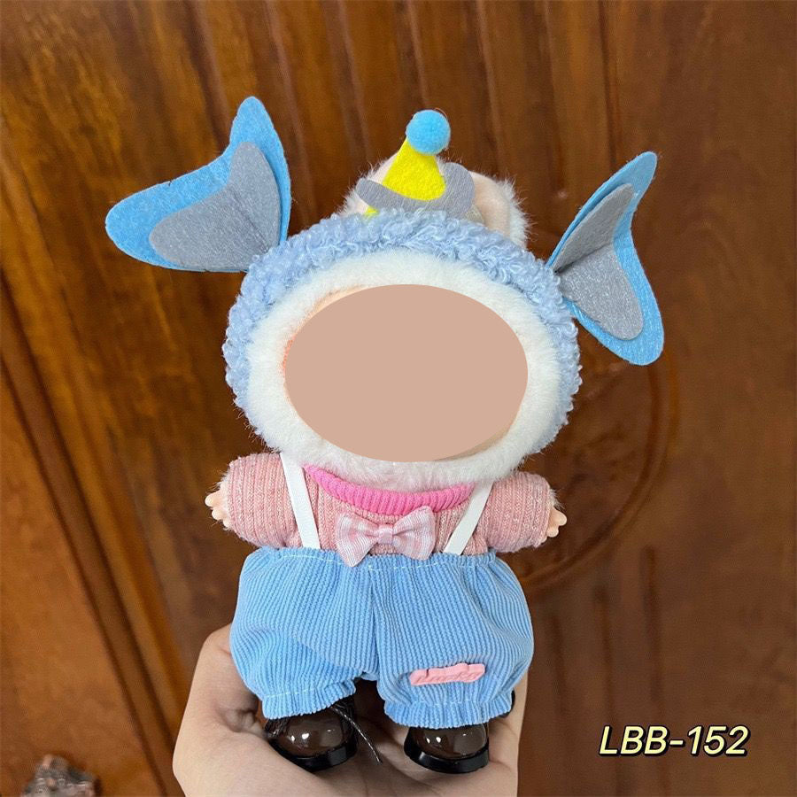 17cm labubu first generation wearable baby clothes, second and third generation Labubu blind box pendant baby clothes decoration set