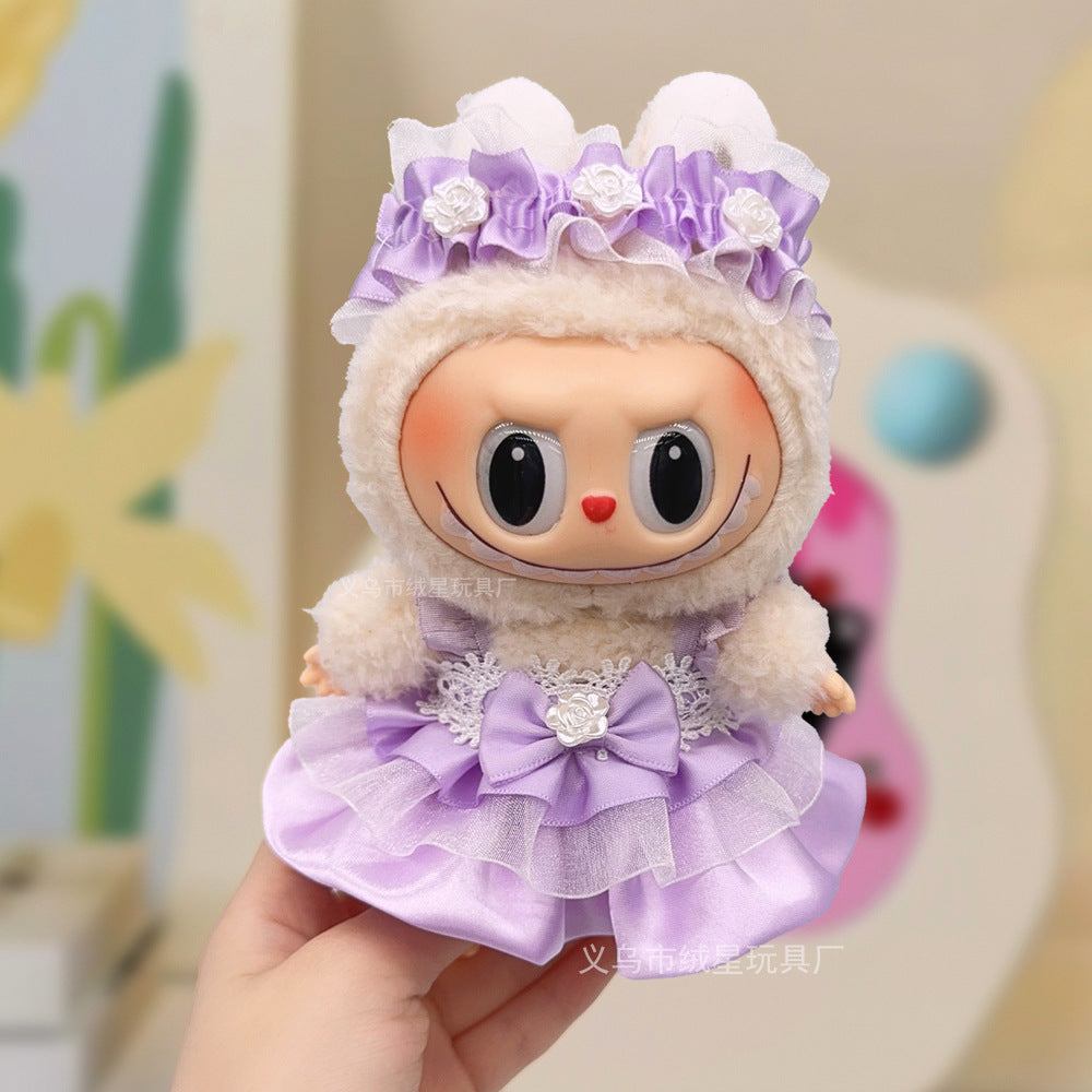 17cm labubu Doll Clothing Collection Creative Doll Outfit Set LabUbu Vinyl Doll Clothing Accessories