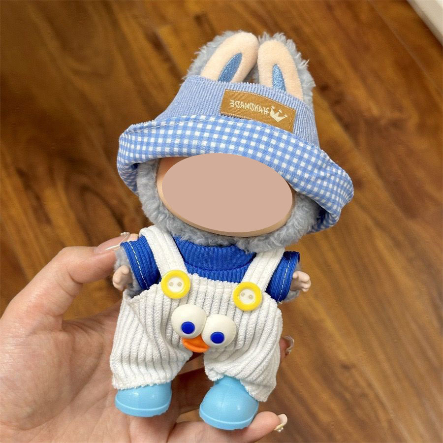 17cm labubu first generation wearable baby clothes, second and third generation Labubu blind box pendant baby clothes decoration set