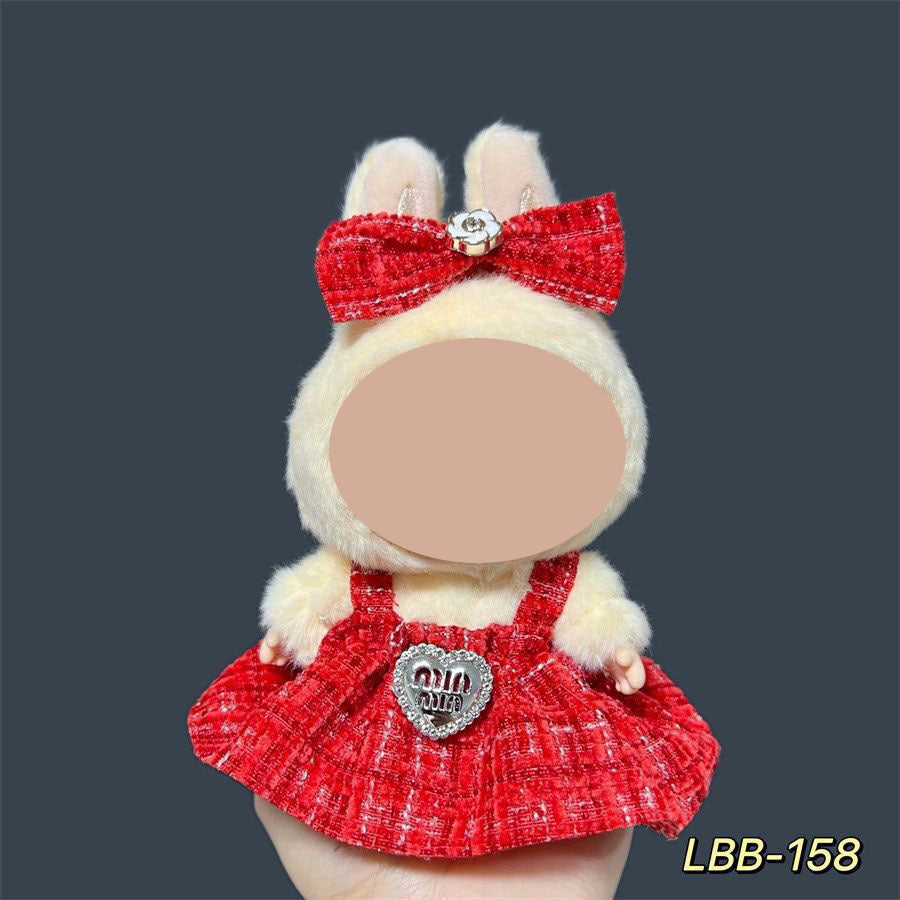 17cm labubu first generation wearable baby clothes, second and third generation Labubu blind box pendant baby clothes decoration set