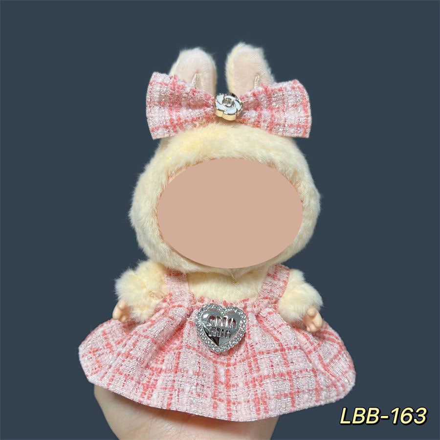 17cm labubu first generation wearable baby clothes, second and third generation Labubu blind box pendant baby clothes decoration set