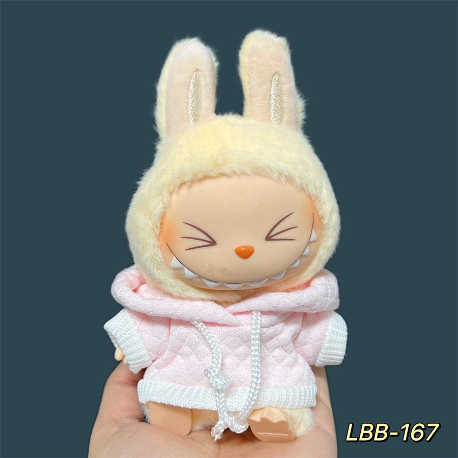 17cm labubu first generation wearable baby clothes, second and third generation Labubu blind box pendant baby clothes decoration set