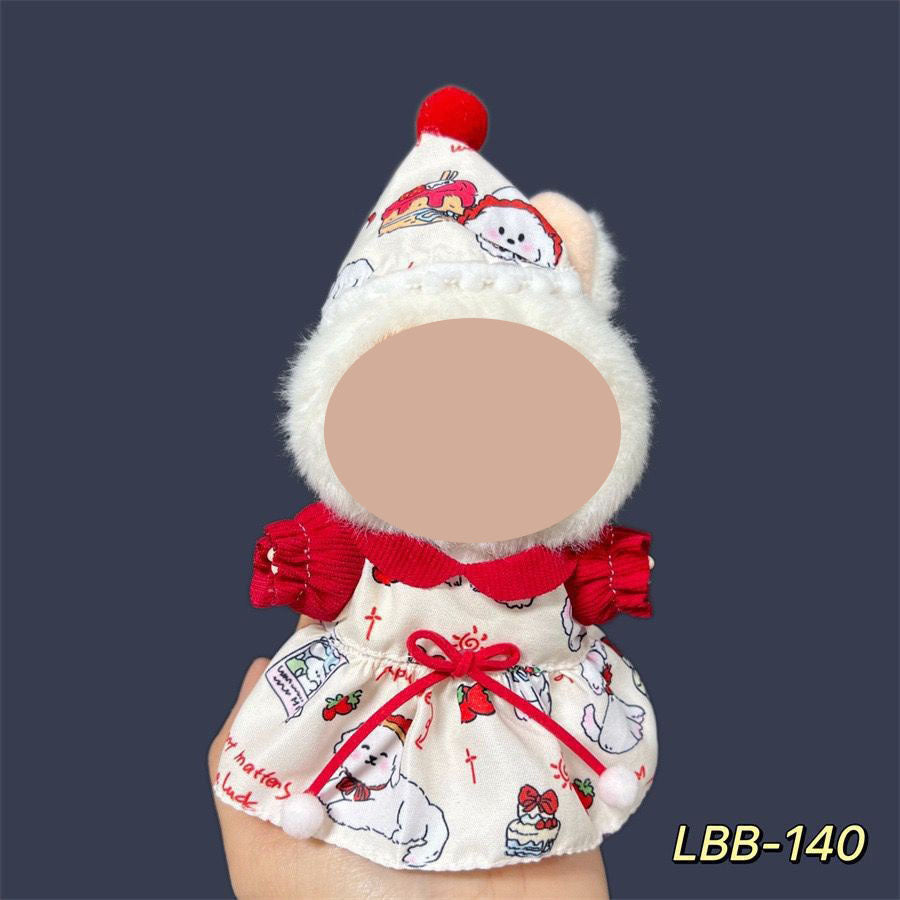 17cm labubu first generation wearable baby clothes, second and third generation Labubu blind box pendant baby clothes decoration set