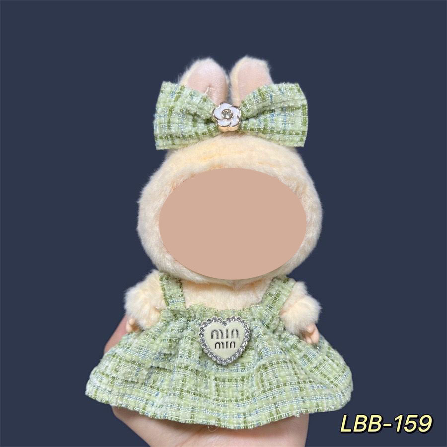 17cm labubu first generation wearable baby clothes, second and third generation Labubu blind box pendant baby clothes decoration set
