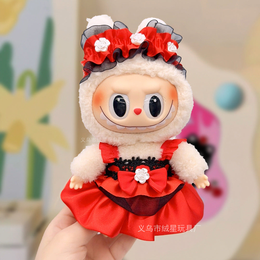 17cm labubu Doll Clothing Collection Creative Doll Outfit Set LabUbu Vinyl Doll Clothing Accessories