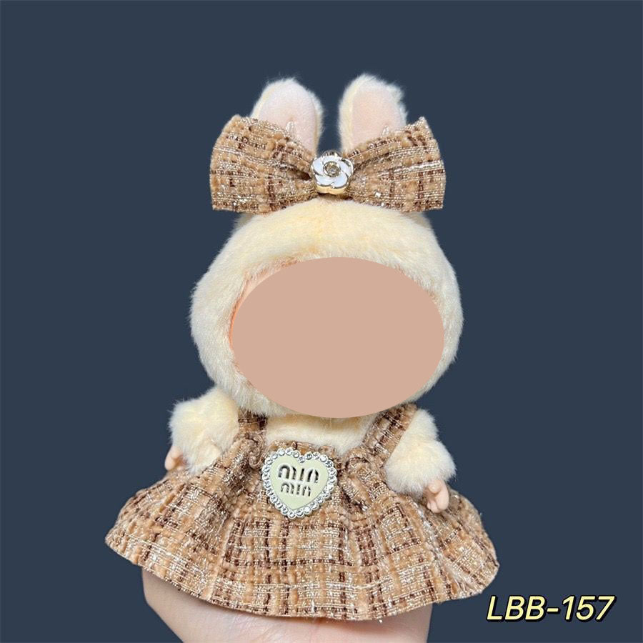 17cm labubu first generation wearable baby clothes, second and third generation Labubu blind box pendant baby clothes decoration set