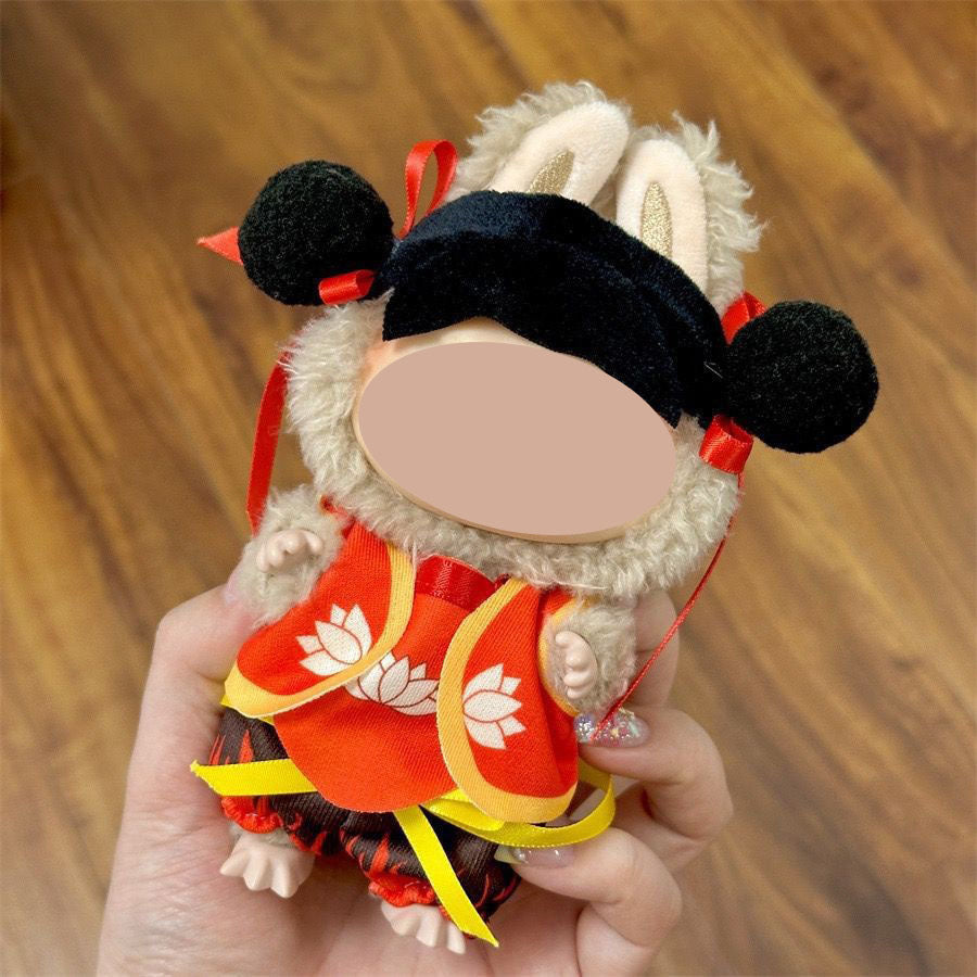 17cm labubu first generation wearable baby clothes, second and third generation Labubu blind box pendant baby clothes decoration set
