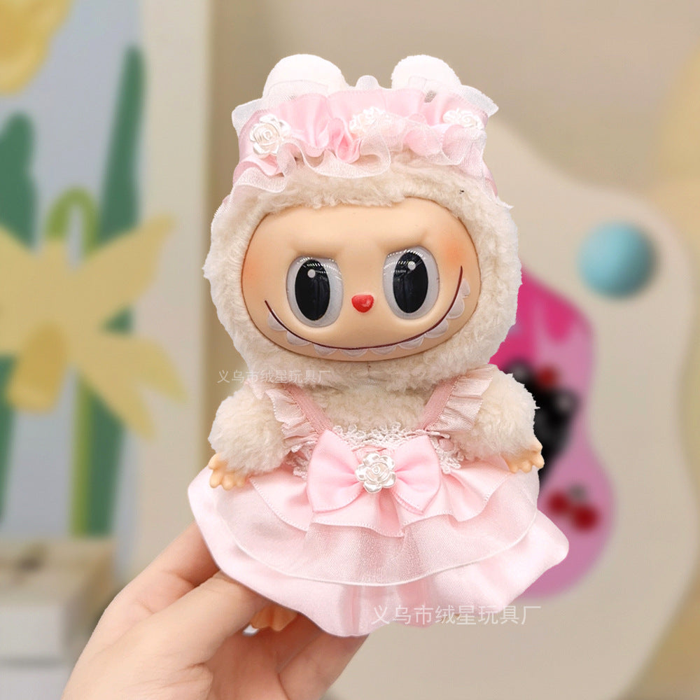 17cm labubu Doll Clothing Collection Creative Doll Outfit Set LabUbu Vinyl Doll Clothing Accessories