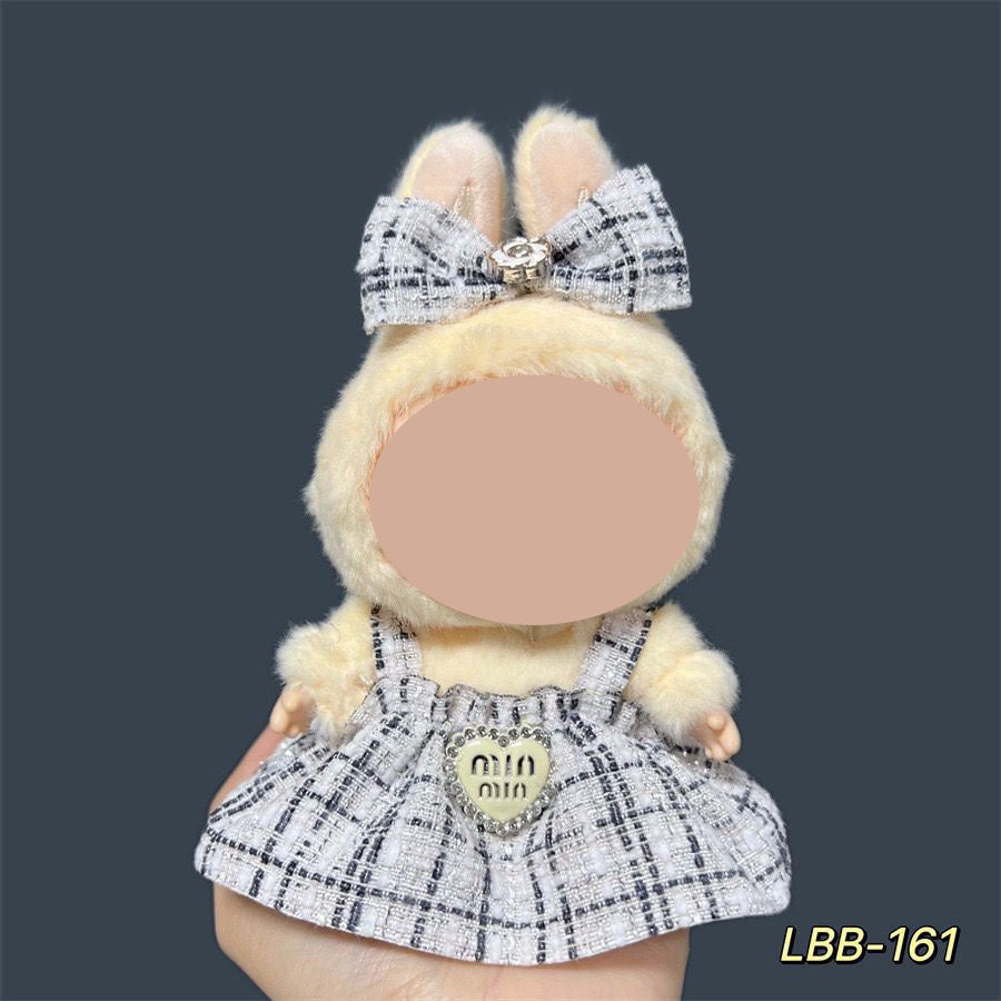 17cm labubu first generation wearable baby clothes, second and third generation Labubu blind box pendant baby clothes decoration set