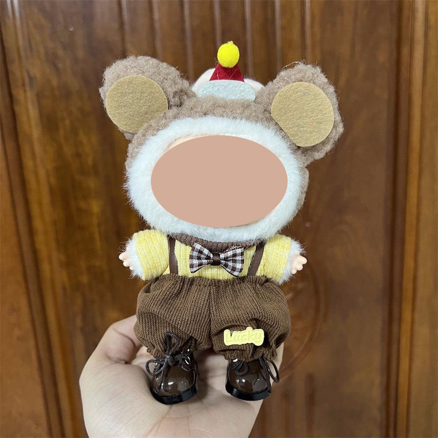 17cm labubu first generation wearable baby clothes, second and third generation Labubu blind box pendant baby clothes decoration set