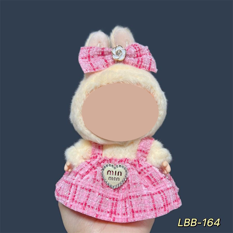 17cm labubu first generation wearable baby clothes, second and third generation Labubu blind box pendant baby clothes decoration set