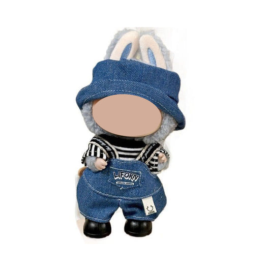 17cm labubu first generation wearable baby clothes, second and third generation Labubu blind box pendant baby clothes decoration set